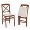 Folding Dining Chairs Set of 2 with Padded Seat, Rubber Wood Frame and Space-Saving Design